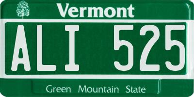 VT license plate ALI525