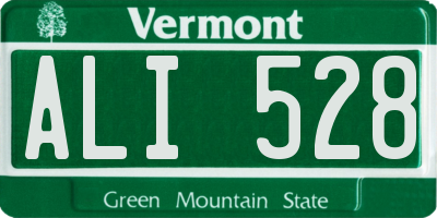 VT license plate ALI528