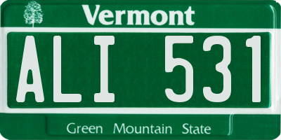 VT license plate ALI531