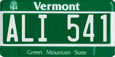 VT license plate ALI541