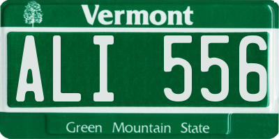 VT license plate ALI556