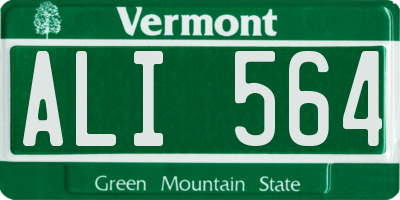 VT license plate ALI564