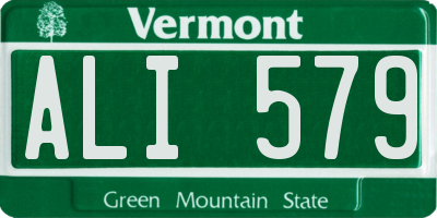 VT license plate ALI579
