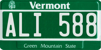 VT license plate ALI588