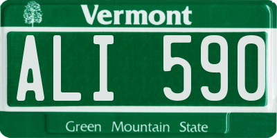 VT license plate ALI590
