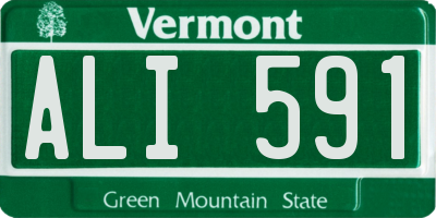VT license plate ALI591