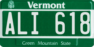 VT license plate ALI618