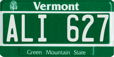 VT license plate ALI627