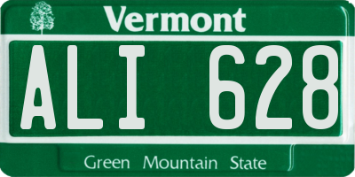 VT license plate ALI628