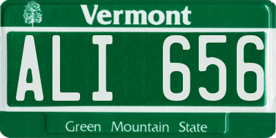 VT license plate ALI656