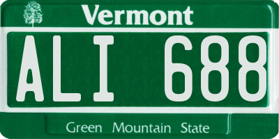 VT license plate ALI688