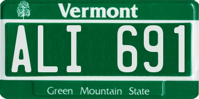 VT license plate ALI691