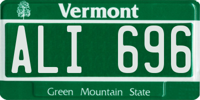 VT license plate ALI696