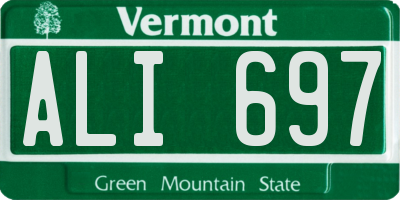 VT license plate ALI697
