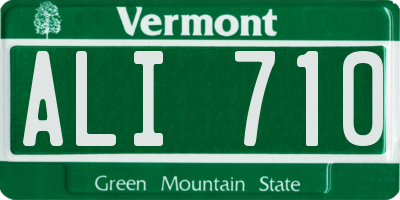 VT license plate ALI710