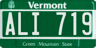 VT license plate ALI719