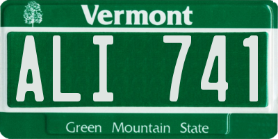VT license plate ALI741