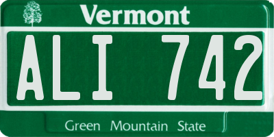 VT license plate ALI742
