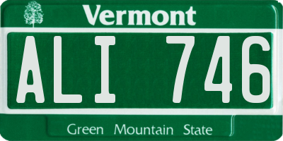 VT license plate ALI746