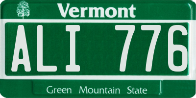 VT license plate ALI776