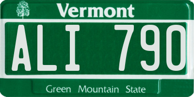 VT license plate ALI790