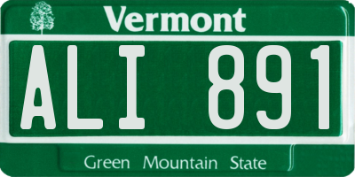 VT license plate ALI891