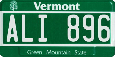 VT license plate ALI896
