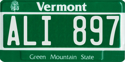 VT license plate ALI897