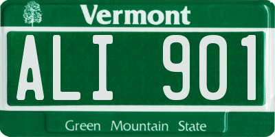 VT license plate ALI901