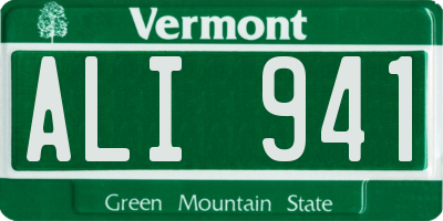 VT license plate ALI941
