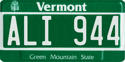 VT license plate ALI944