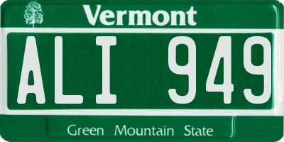VT license plate ALI949
