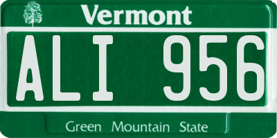 VT license plate ALI956
