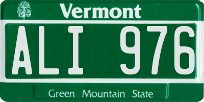 VT license plate ALI976