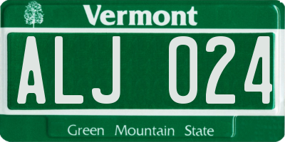 VT license plate ALJ024