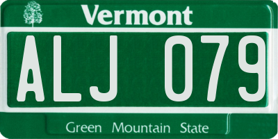 VT license plate ALJ079