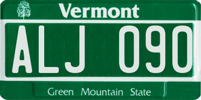 VT license plate ALJ090