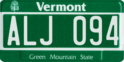 VT license plate ALJ094