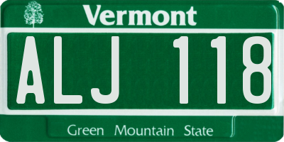 VT license plate ALJ118
