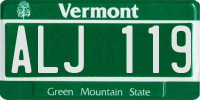 VT license plate ALJ119