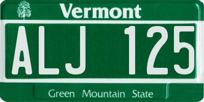 VT license plate ALJ125