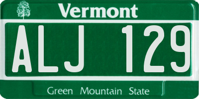 VT license plate ALJ129