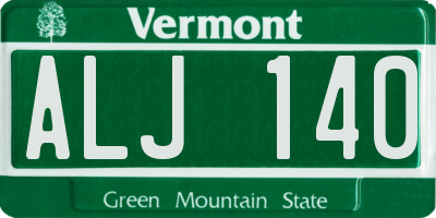 VT license plate ALJ140