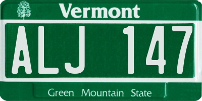VT license plate ALJ147