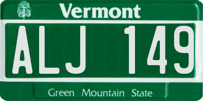 VT license plate ALJ149