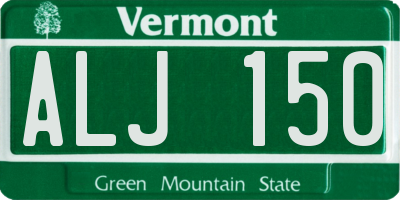 VT license plate ALJ150