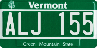 VT license plate ALJ155