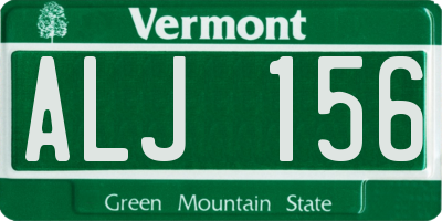 VT license plate ALJ156