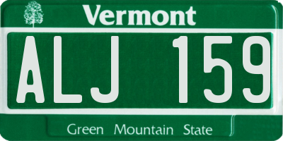 VT license plate ALJ159