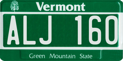 VT license plate ALJ160